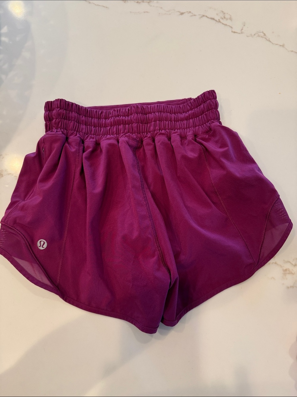 lululemon hotty hot athletica Women's Deep Plum Athletic Shorts 2.5”